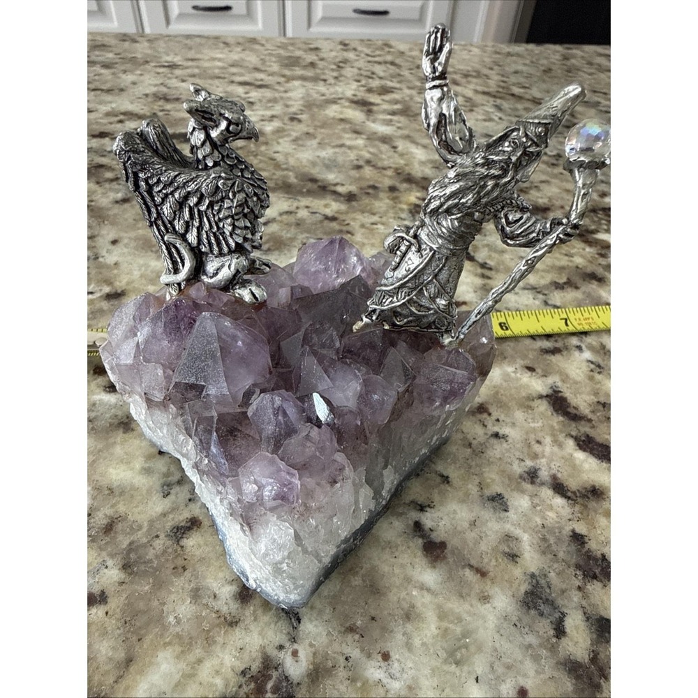 Purple Amethyst Geode Rock. Wizard. Purple.